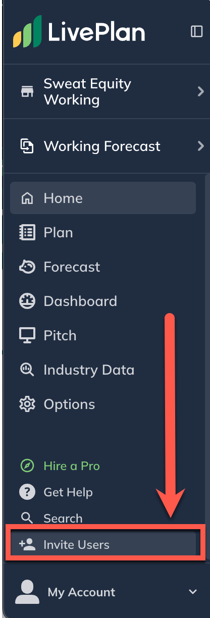 left prim nav invite users