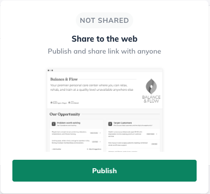 Idea Canvas - Share to web