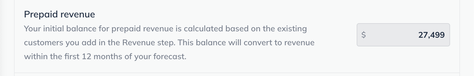 Image: initial balances page prepaid revenue
