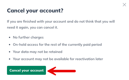 Image: confirm cancel on hold