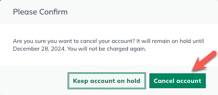 Image: confirm cancel on hold