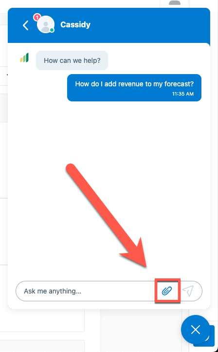 Live Chat Upload file