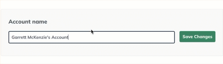 Image: renaming an account