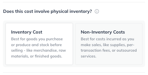 Forecast direct cost inventory yes or no