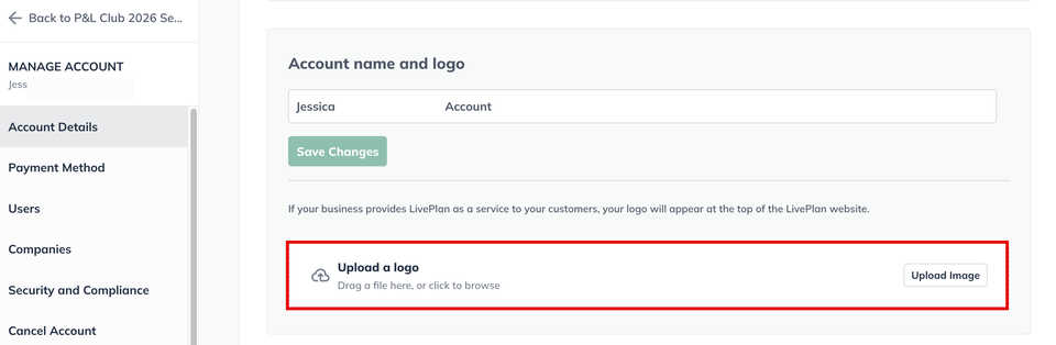 Image: Cobranding logo upload location highlighted