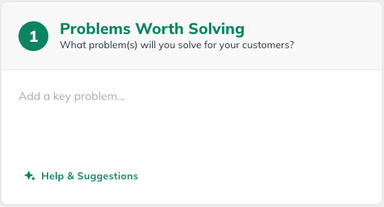 Idea Canvas - Help & Suggestions
