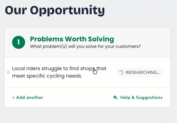 LivePlan Canvas - Import From Plan researching
