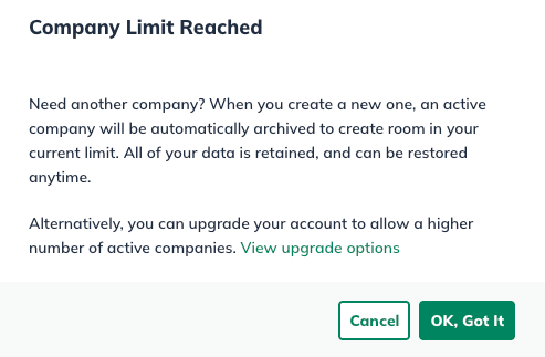 Image: company limit reached