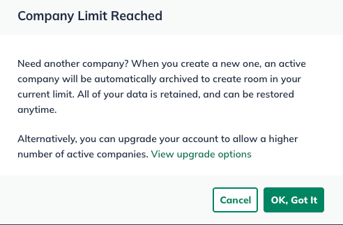 Image: company limit reached