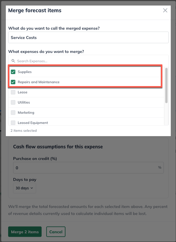 Merge Name and Select