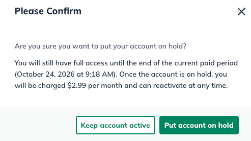 Image: confirm on hold