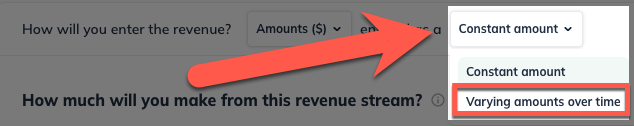 constant or varying amounts toggle1
