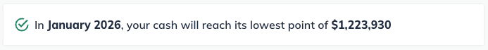 Cash low point Overview banner