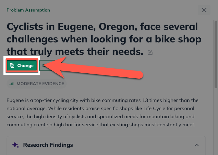 Idea Canvas - Evidence Panel Change