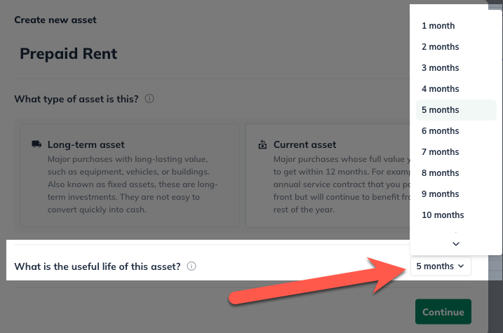 Prepaid Rent Useful Life
