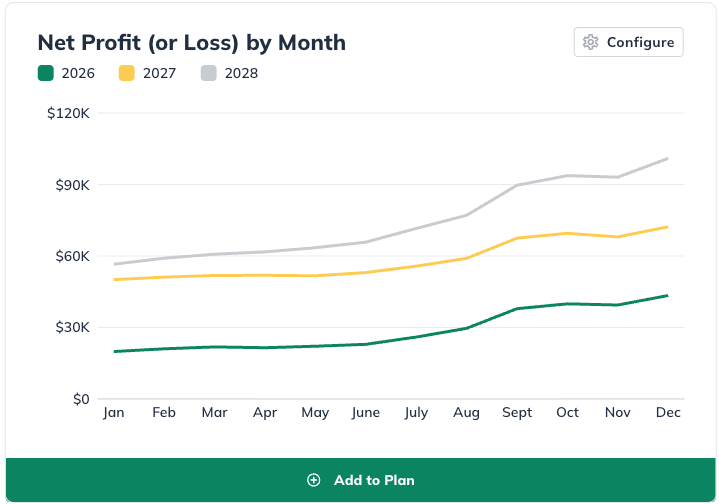 NPE - Net profit or loss by month