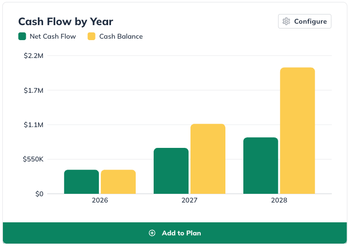 NPE - cash flow by year