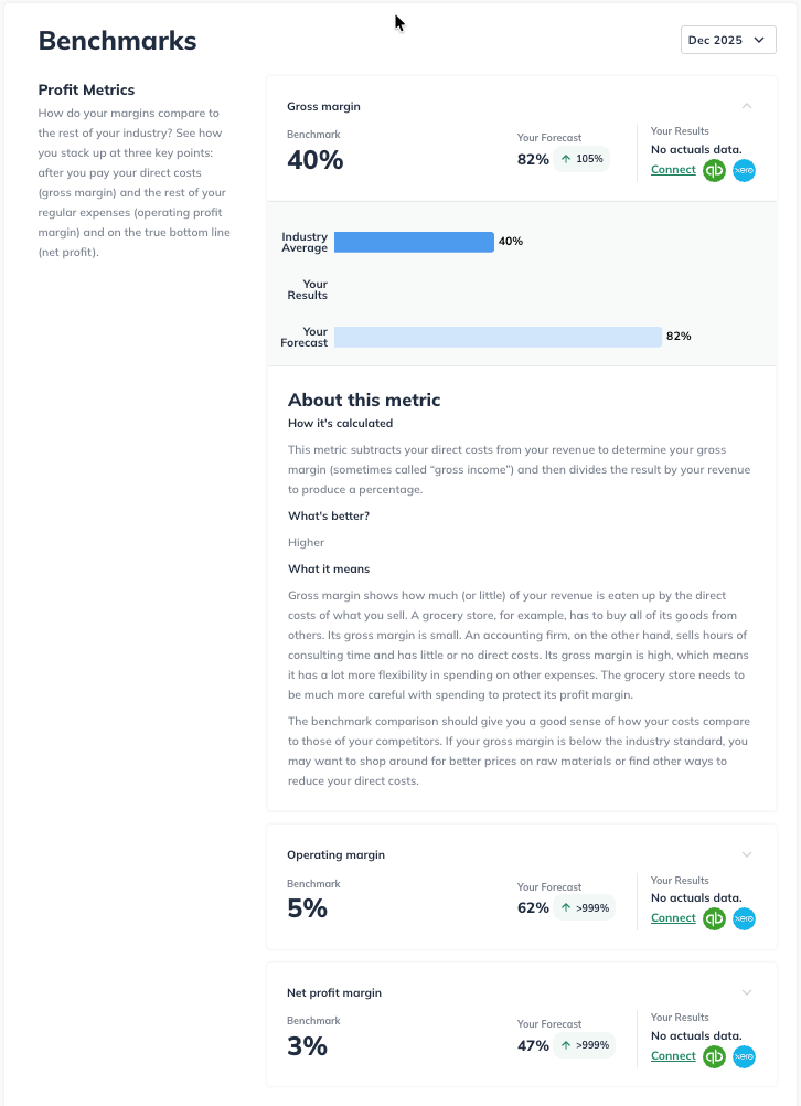 Show Benchmark Details