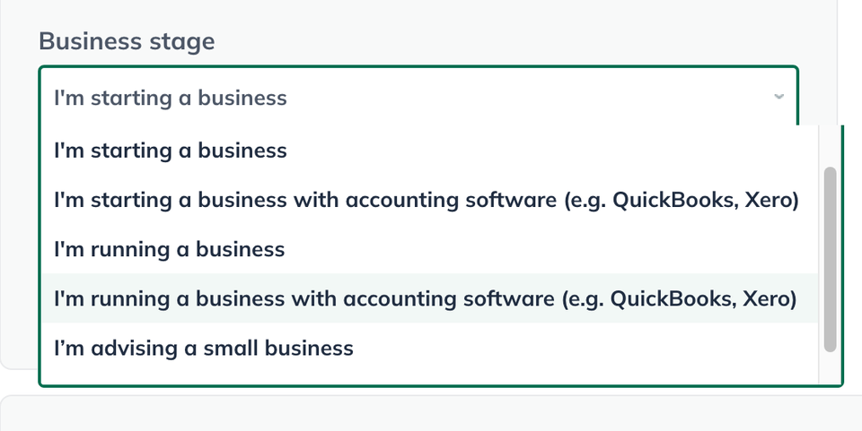 Image: running a business with accounting software create company detail