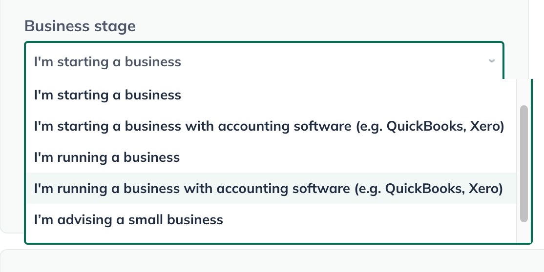 Image: running a business with accounting software create company detail
