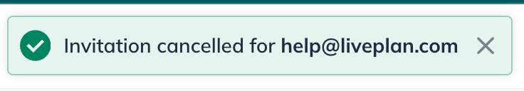 cancelled invitation message