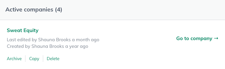 Image: New company example