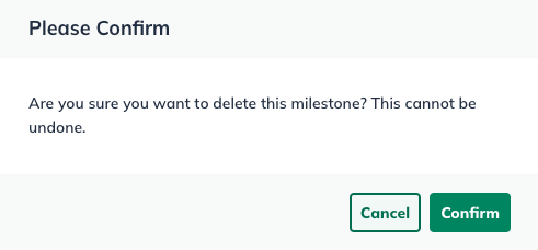 Image: confirm delete milestone