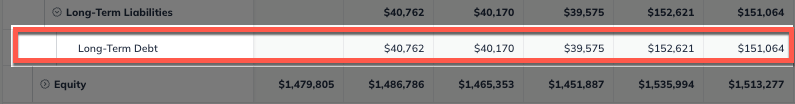 long term debt example