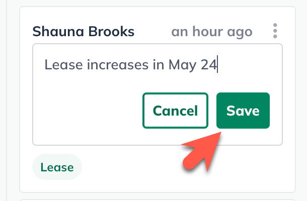 Image: save edited comment