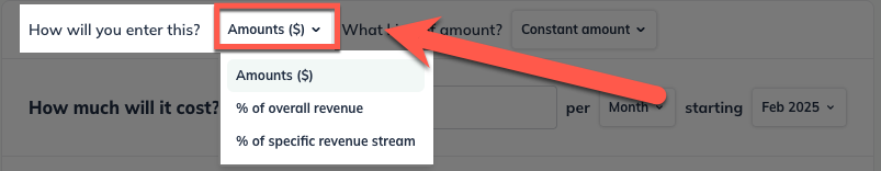 how do you want to enter expense detail