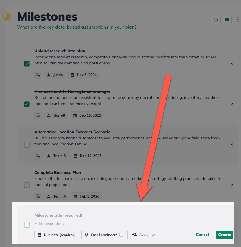 NUX - New blank milestone