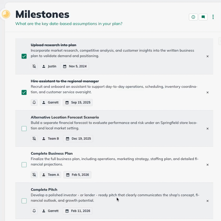 NUX - Edit Milestone