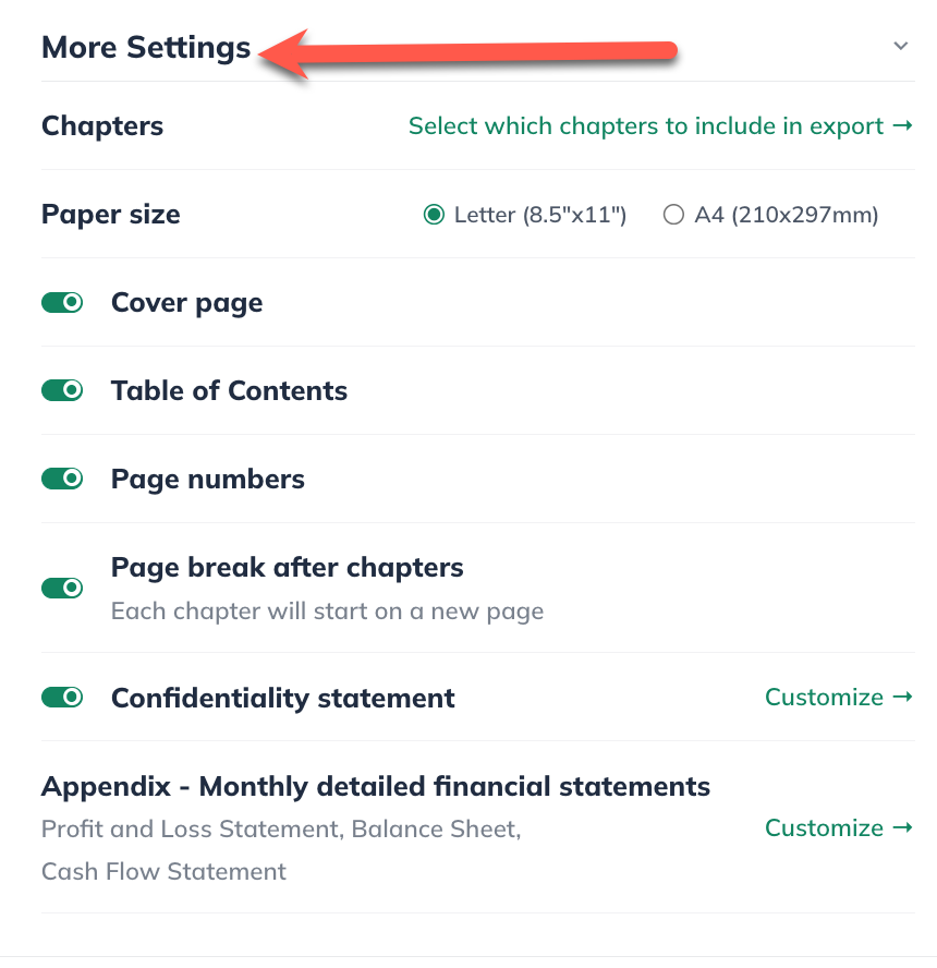 npx more settings