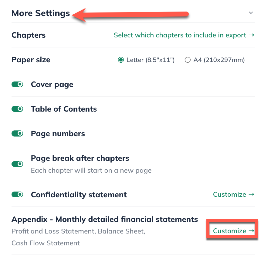 npx more setting appendix customize