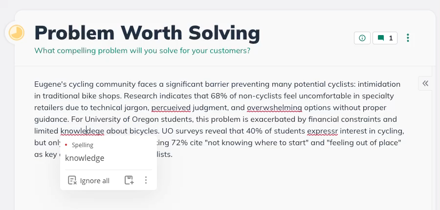 NUX - Spelling Suggestion