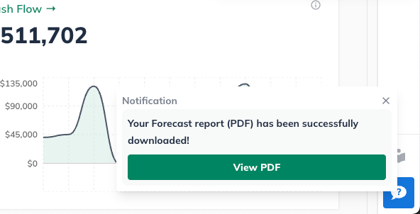 Image: forecast report pdf download view pdf button detail
