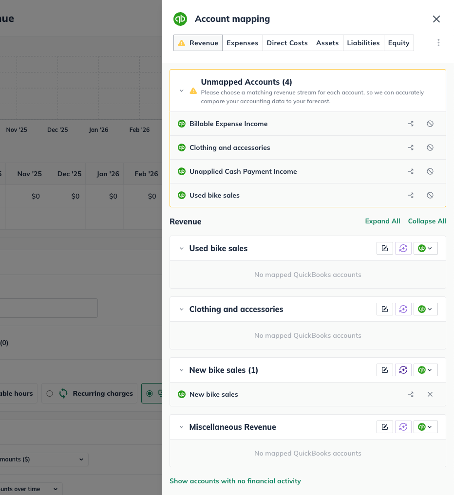 Image: account mapping detail
