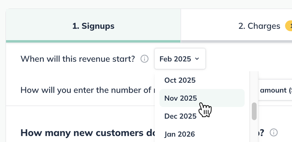 recurring revenue start date