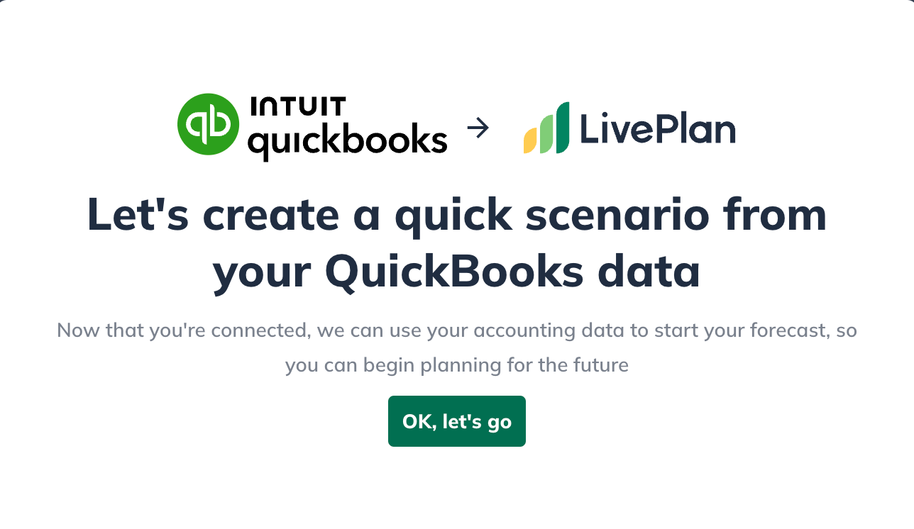 Image: create scenario from qbo data