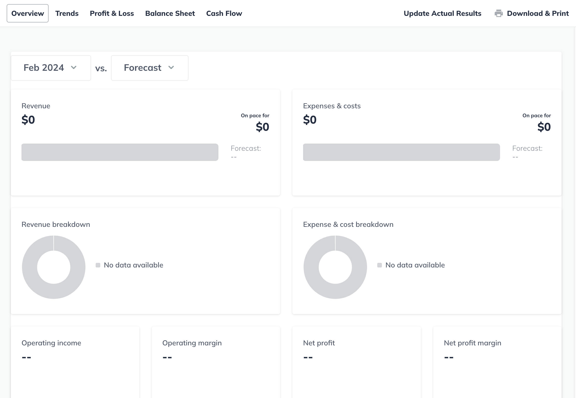 Image: Dashboard Overview Empty State