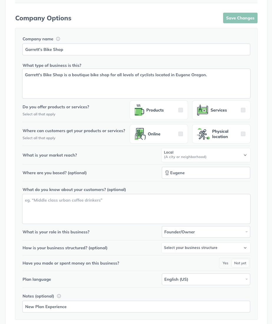 Image: Options Menu View
