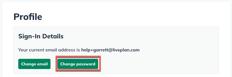 Image: profile change password