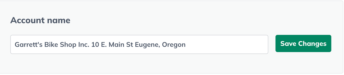 Image: account name and address