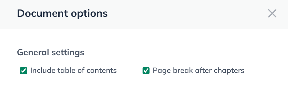 Image: document options list copy