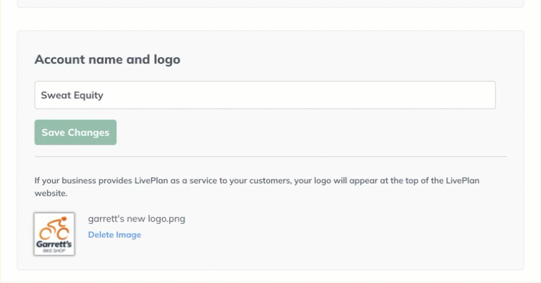 Image: changing account name to sbdc name