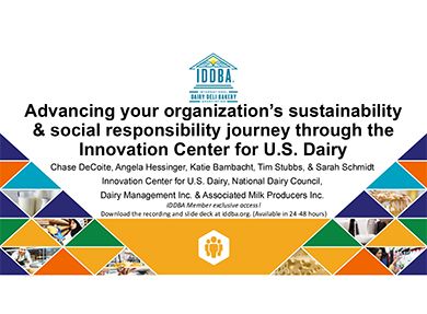 Advancing your Organization’s Sustainability & Social Responsibility Journey Through the Innovation Center for U.S. Dairy
