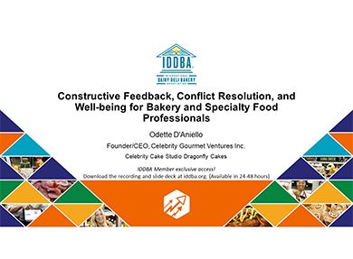 Constructive Feedback, Conflict Resolution, and Wellbeing for Bakery and Specialty Food Professionals