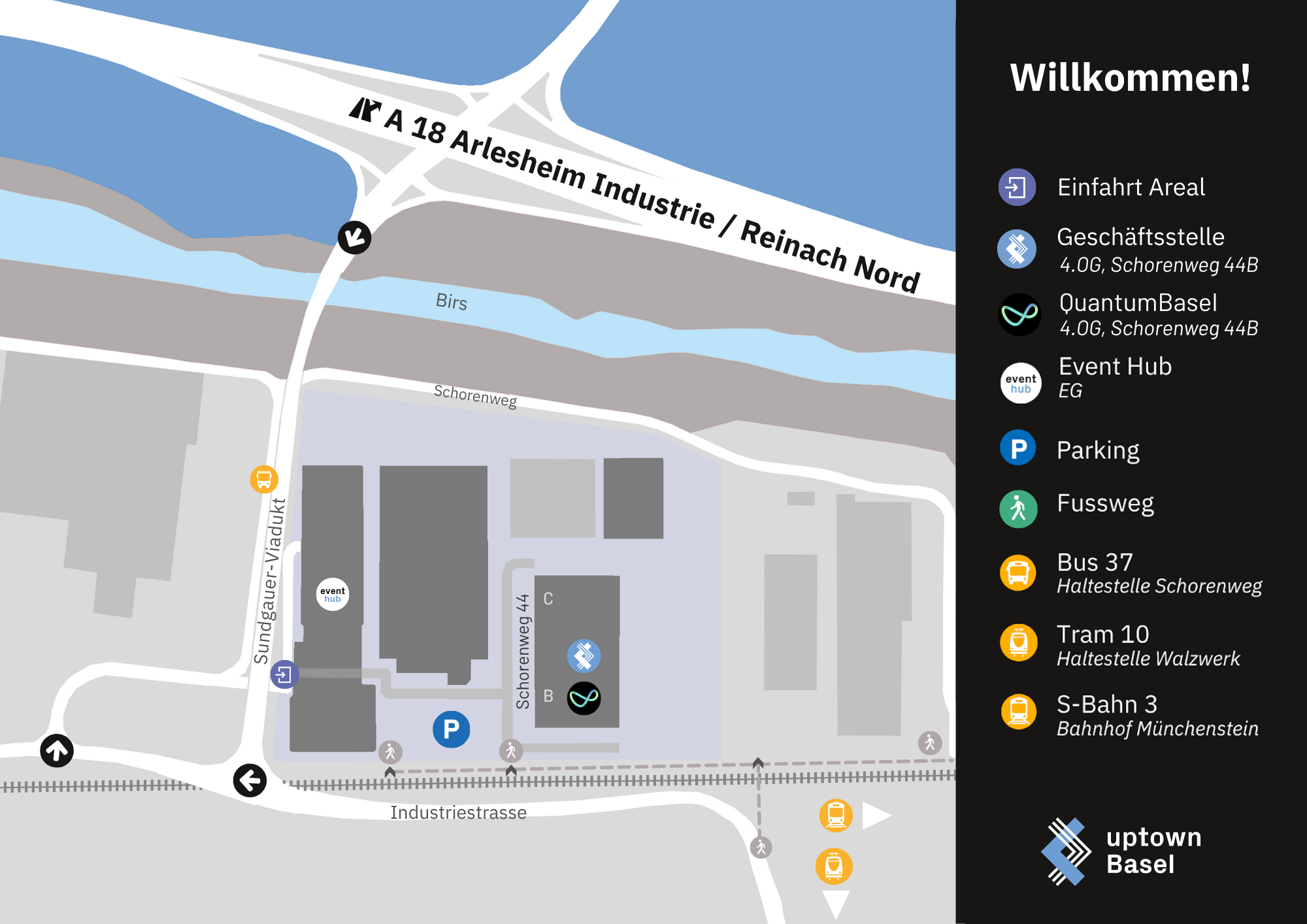 Directions Map QuantumBasel & uptownBasel Directions Map QuantumBasel