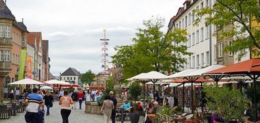 Blick auf den Marktplatz in Bayreuth