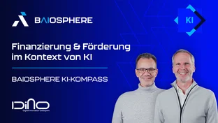 Thumbnail zum Impulsvideo Finanzierung und Förderung im Kontext von KI. Mit Martin Reichel (Bayerische Forschungsallianz) und Dr. Rainer Seßner (Bayern Innovativ)